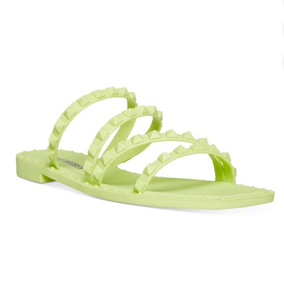 Steve Madden Skylar J Green Sandals with Studded Straps - Picture 2 of 8